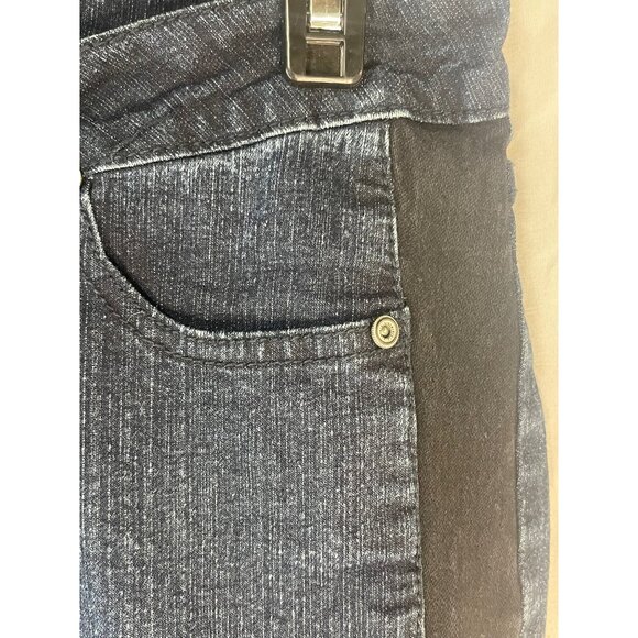 Roz & Ali stretch jeans dark blue wash black stripe down each side cotton READ - Picture 6 of 9